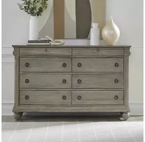 Rustic Traditions Saddle Tan 8 Drawer Dresser