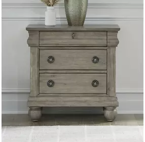 Rustic Traditions Saddle Tan 3 Drawer Nightstand