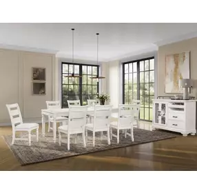 Clover Ridge Whitewash Ladder Back Side Chair Set of 2