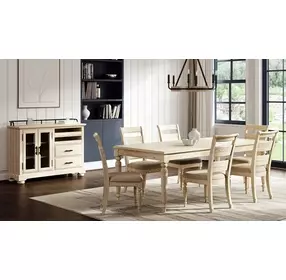Clover Ridge Whitewash Ladder Back Side Chair Set of 2