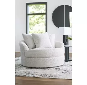 Snodoodle Arctic Performance Fabric Oversized Swivel Accent Chair