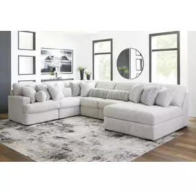 Snodoodle Arctic 6 Piece Sectional with Armless Chaise