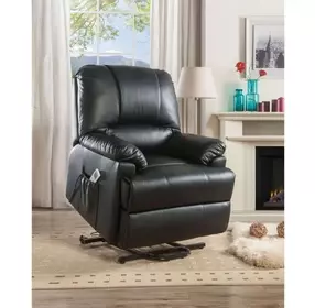 Ixora Black Recliner with Power Lift and Massage