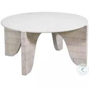 Bali Whitewash Round Occasional Table Set