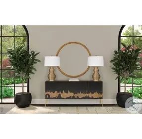 Kali Black And Acid Washed Sideboard