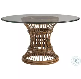 Bali Hai Brown Latitude Glass Top 60" Dining Room Set