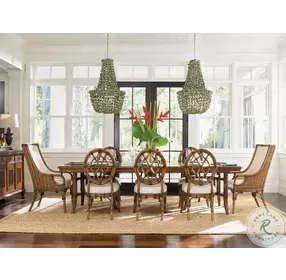 Bali Hai Ivory And Gold Marabella Upholstered Arm Chair