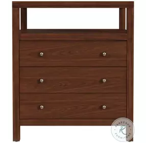 Nora Walnut 3 Drawer Tall Nightstand