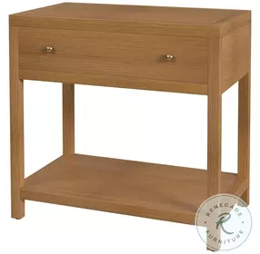 Nora Light Natural 1 Drawer Wide Nightstand