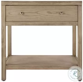 Nora Light Oak 1 Drawer Wide Nightstand