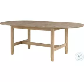 Myrna Wire Brushed Glaze Natural Extendable Dining Room Set