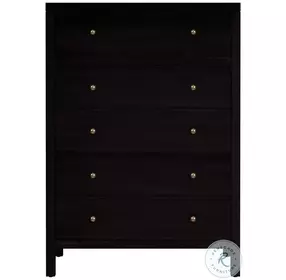 Nora Antique Coffee 5 Drawer Tall Dresser