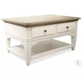 Myra Natural and Paperwhite Leg Small Occasional Table Set