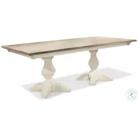 Myra Natural and Paperwhite Rectangular Extendable Dining Room Set