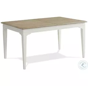 Myra Natural and Paperwhite Rectangular Extendable Leg Dining Room Set