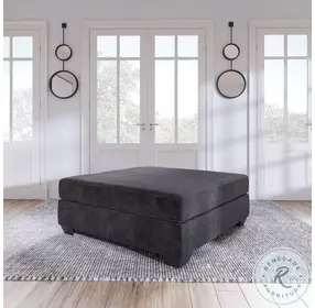 Lavernett Charcoal Oversized Accent Ottoman