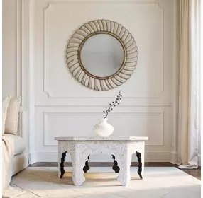 Marjorie Mother of Pearl 41" Hexagon Cocktail Table