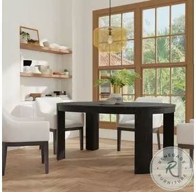 Carter Black Round Extendable Dining Table