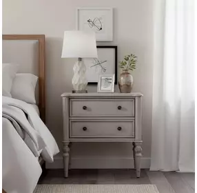 Ginny Gray Smoke 2 Drawer Accent Chest