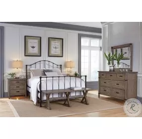 Foundry Driftwood King Garden Metal Bed