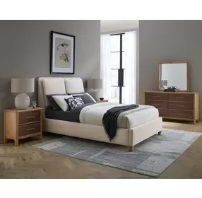 Nordhaven Clear Maple and Nordic Walnut 6 Drawer Dresser