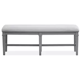 Harborwick Harbor Gray Upholstered Dining Bench