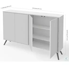Krom White 60" Storage Unit