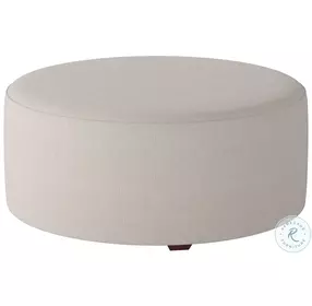 Truth or Dare Salt Off White Round Cocktail Ottoman