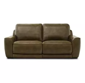 Weston Venetian Honey Leather Dual Power Zero Wall Reclining Living Room Set with Power Headrest and USB Charging