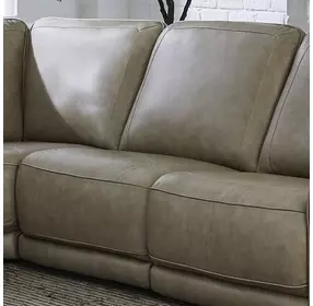 Weston Sophia Oatmeal Leather Armless Chair
