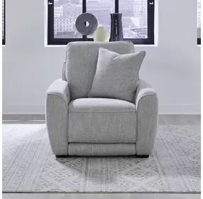 Weston Estero Smoke Dual Power Zero Wall Recliner with Power Headrest and Pillow