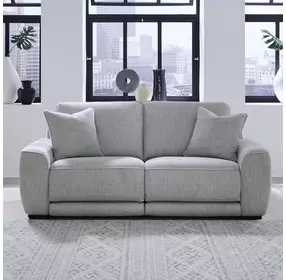 Weston Estero Smoke Dual Power Zero Wall Reclining Living Room Set with Power Headrest and USB Charging