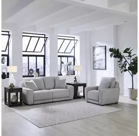 Blake Estero Smoke Dual Power Zero Wall Reclining Living Room Set with Power Headrest and USB Charging