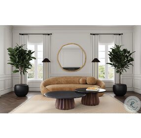 Jennings Royal Brown And Black Marble Large Nesting Cocktail Table