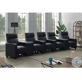 Toohey Black Push Back Recliner