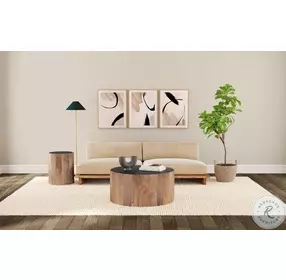 Adrienne Dark Brown And Black Marble Cocktail Table