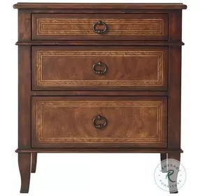 Brooksby Light Distressing 3 Drawer Nightstand