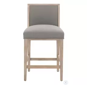 Martin LiveSmart Peyton Slate And Natural Gray Performance Fabric Counter Height Stool Set Of 2