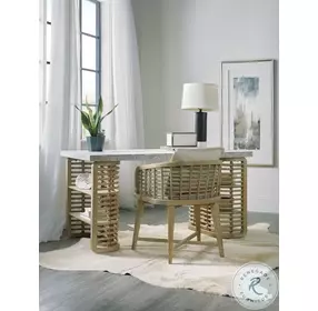 Surfrider Distressed Gray And Brown Writing Desk