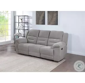 Gilson Gray Chenille Reclining Living Room Set