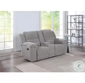 Gilson Gray Chenille Reclining 81" Loveseat