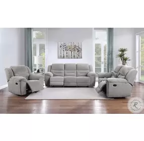 Gilson Gray Chenille Reclining Loveseat