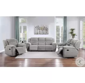 Gilson Gray Chenille Glider Recliner