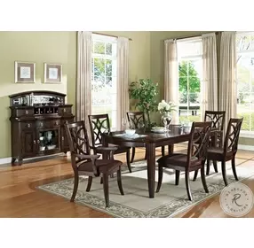 Keenan Dark Walnut Arm Chair Set of 2