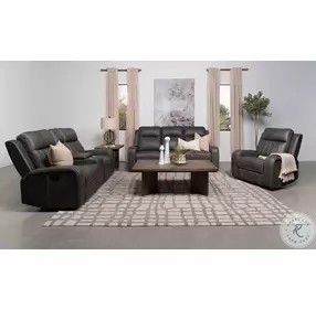 Raelynn Gray Reclining Loveseat