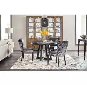 Kale Legendary Graphite Leather Accent Chair