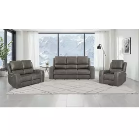Brickston Charcoal Power Swivel Glider Recliner with USB Charging