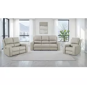 Brickston Gray Power Swivel Glider Recliner with USB Charging