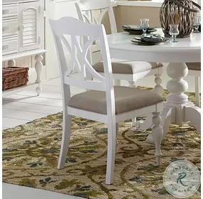 Summer House Oyster White Slat Back Side Chair Set of 2