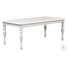 Summer House Oyster White Rectangular Leg Extendable Dining Room Set